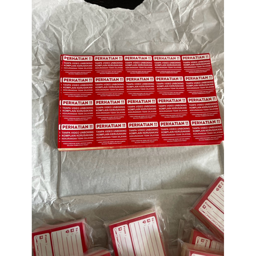 

Sticker Unboxing Merah untu pengiriman Online shope