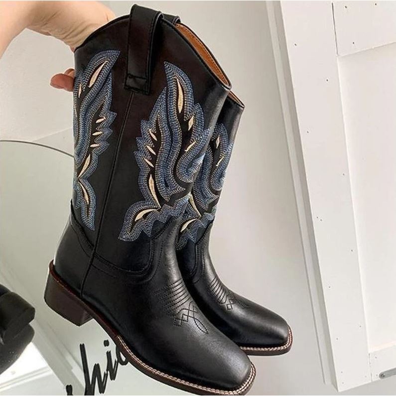 GARANSI SEPATU KULIT KOBOI COWBOY WANITA, WOMEN'S WESTERN COWBOY FASHION BOOTS