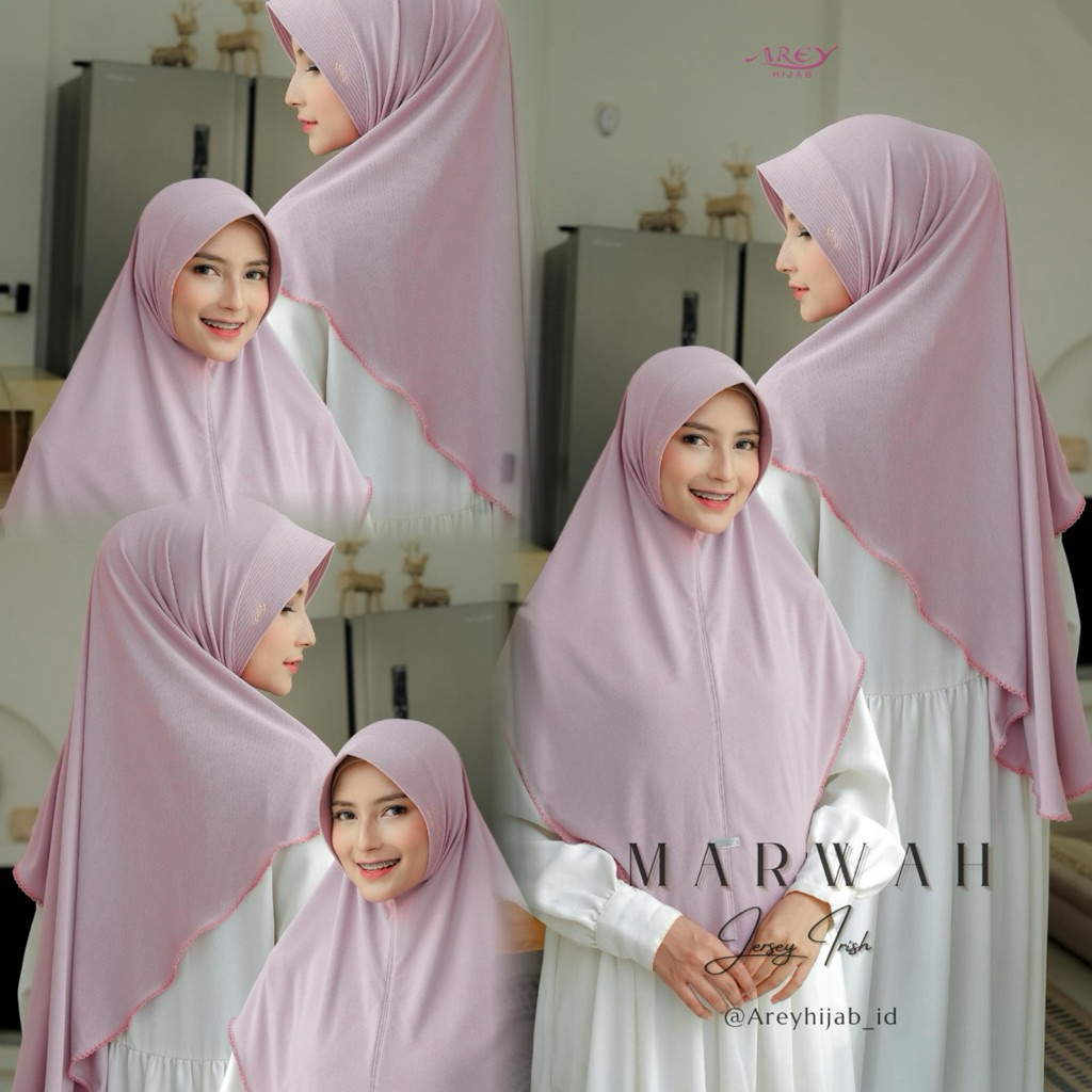 TERHITZ Jilbab Instan AREY MARWAH Jersey Irish ORIGINAL BY AREY