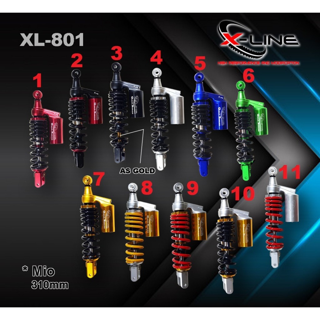 X Line Shock Skok Shockbreaker Shock Variasi Tabung Atas Yamaha Mio Motor Matic Tipe 801 Ukuran 310m