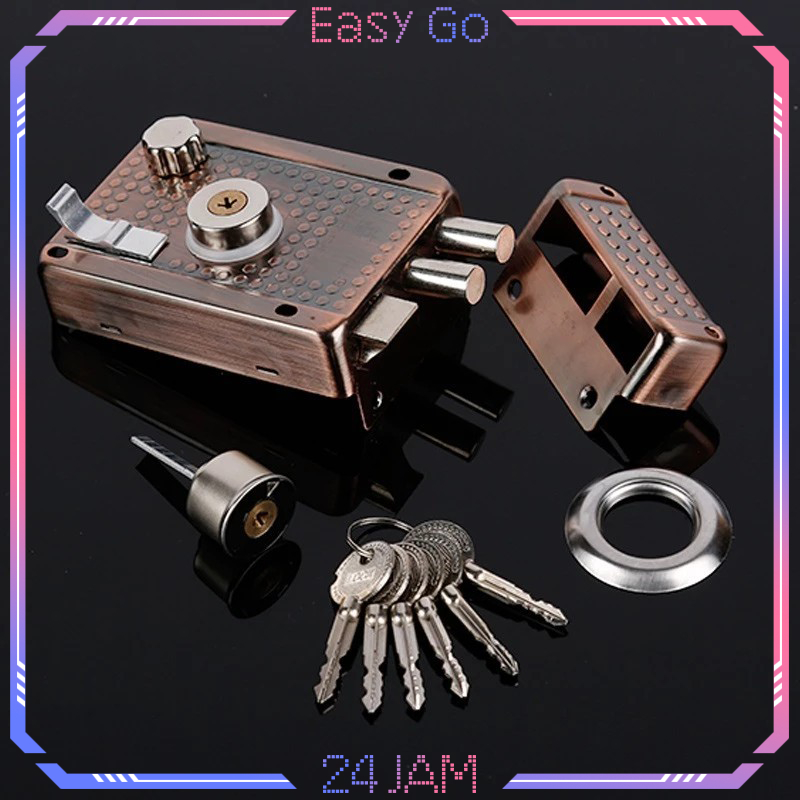 Kunci Pintu Gerbang Otomatis Inti Tembaga Kunci Anti Maling Pengunci Pintu Otomatis Gate Lock Rumah 