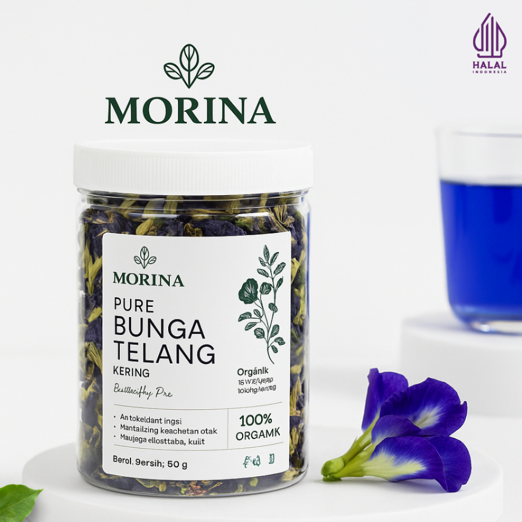 

MORINA Bunga Telang Kering Asli | 100% Organik | Bisa Jadi Teh & Pewarna Alami