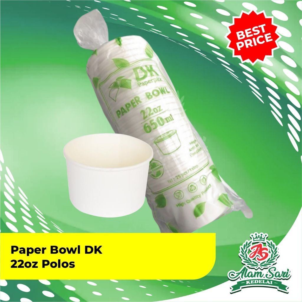 Paper Bowl DK (22 OZ) 650 ML