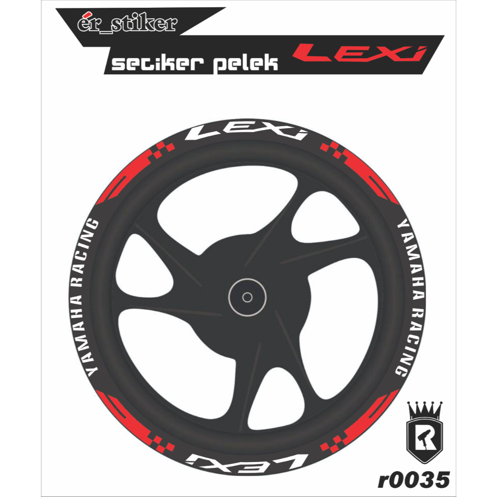 stiker pelek yamaha lexi, lis velg yamaha lexi stiker keren lexi