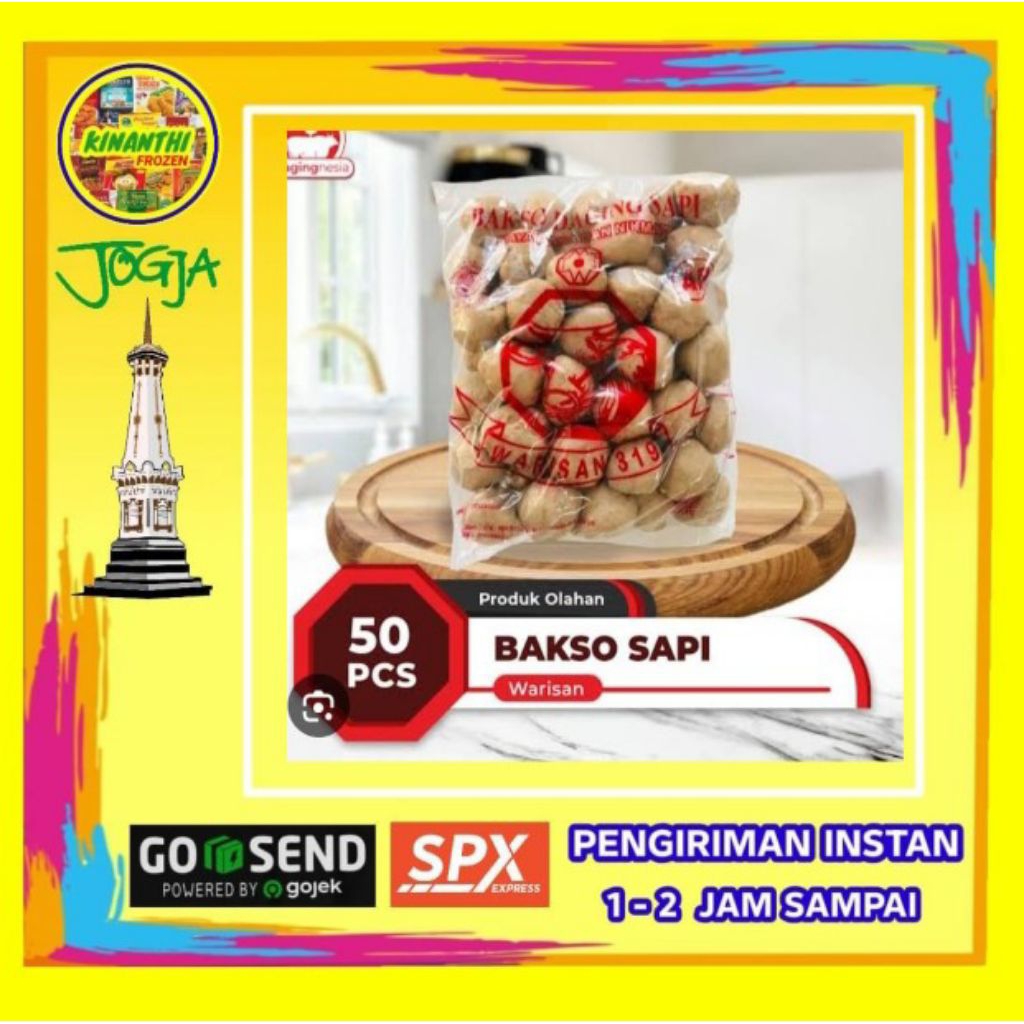 

Bakso sapi warisan Premium 500 gr,jogja frozen