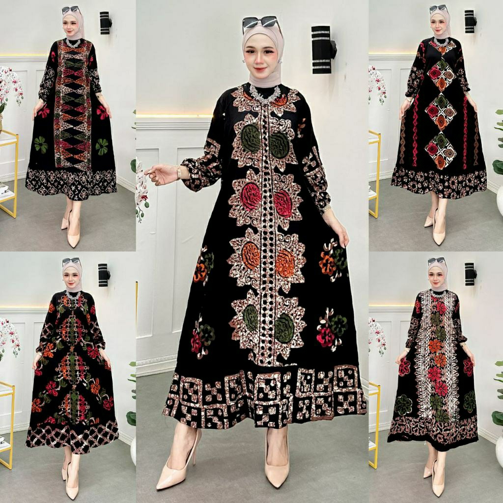Gamis Barpin Standar *Model Klok Rempel* Ld. ±110, Pb. ±130, Model Klok Rempel, Kain. Rayon Super ( 
