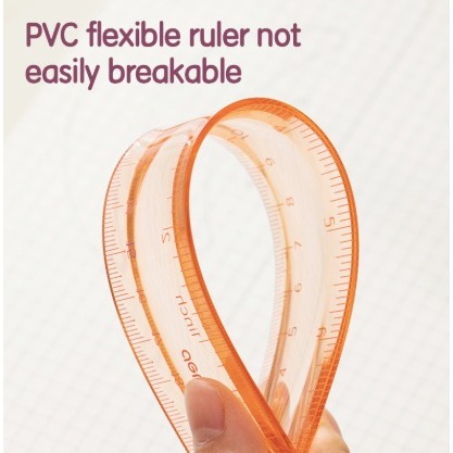 

Deli FLEXIBLE Ruler 20cm Elastic / Penggaris Lentur Fleksibel H650