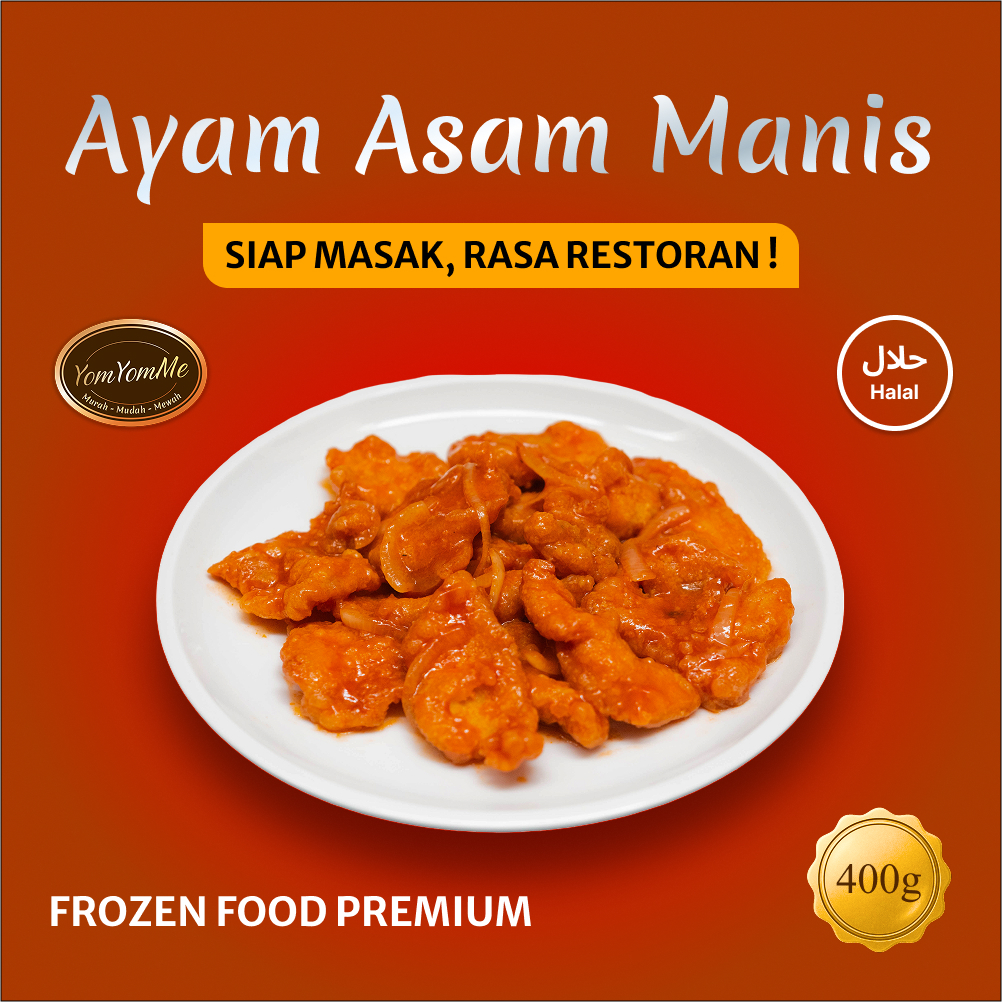 

YomYomMe Ayam Asam Manis Frozen Food - 400g | Praktis & Lezat untuk Keluarga
