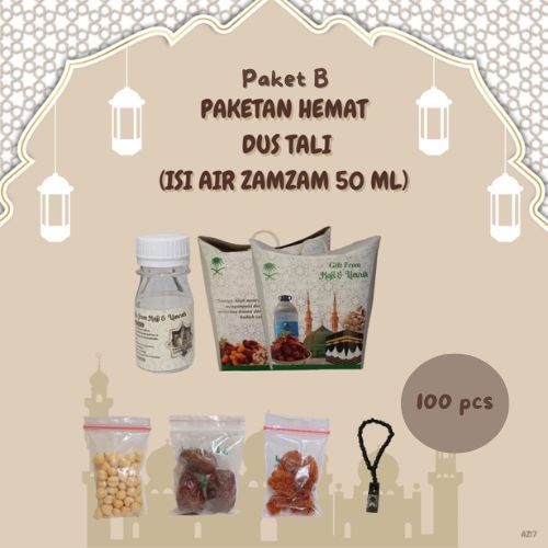 

paketan hemat coklat turki dus tali untuk oleh oleh haji/umroh 100pcs (botol isi air zam zam 50 ml)