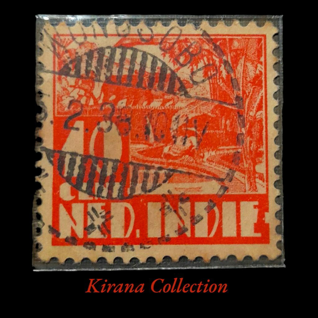 

CP.27 KOLEKSI PRANGKO NED INDIE KERBAU 10 CENT 1934-1937 CAP POS WONOSOBO USED