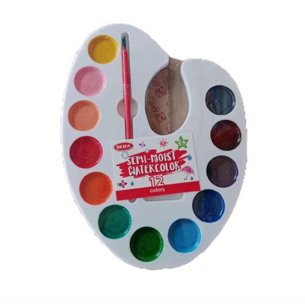 

cat air 12 warna dengan kuas dan palet