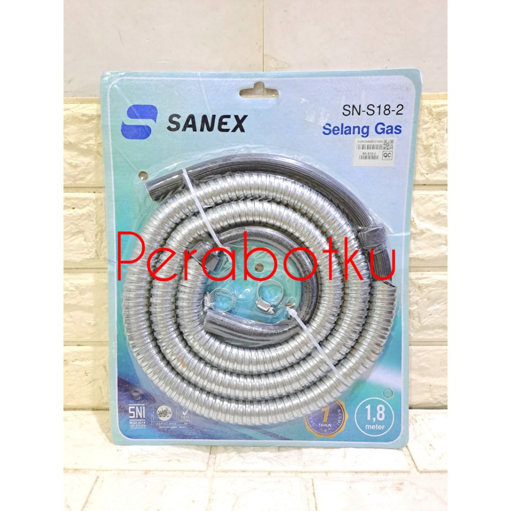 Selang Fleksibel Gascomp Sanex / Selang Gas LPG dan Regulator Tekanan Rendah