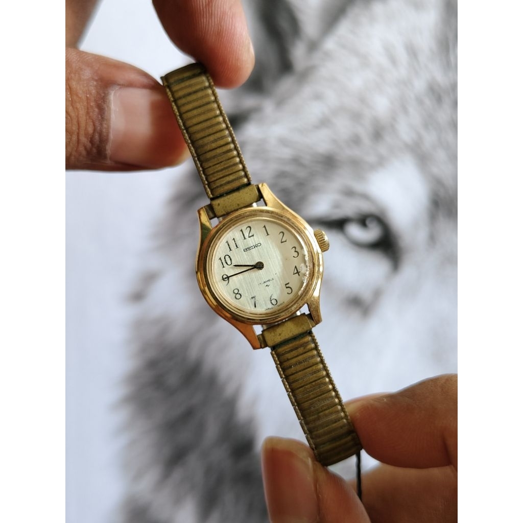 JAM TANGAN WANITA VINTAGE SEIKO MANUAL WINDING DUAL HANDS