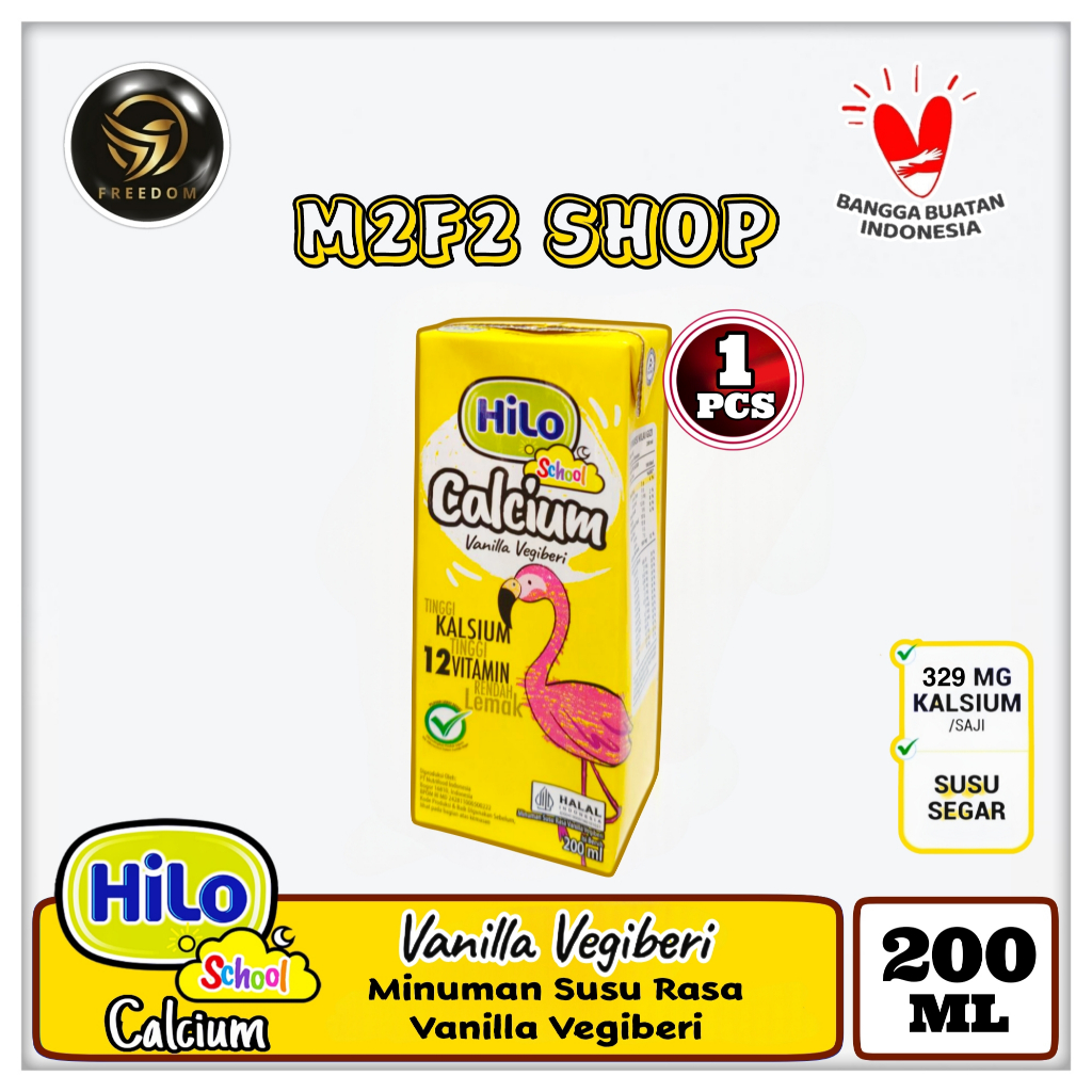 

Susu HiLo School Rasa Vanilla Vegiberi Kotak UHT - 200 ml (Kemasan Satuan)