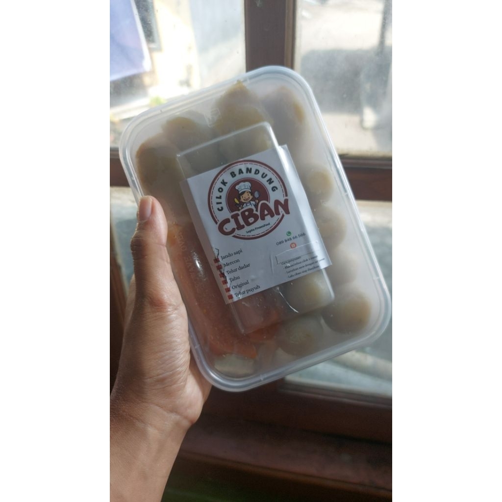 

Cilok Bandung Isi 23 pcs isian Jando Sapi, Telur Dadar, Tahu