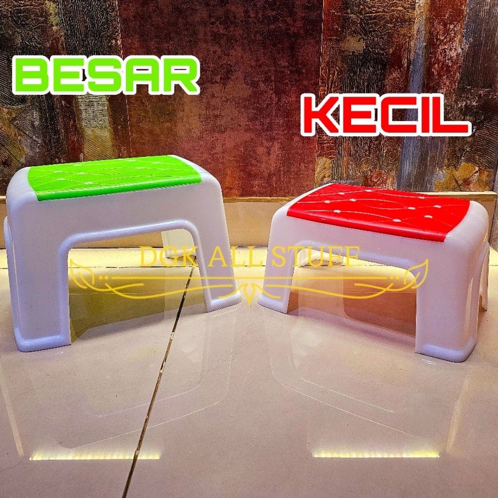 Bangku Kursi Pendek Tanggung Sedang Mini Kecil Jongkok Jengkok Dingklik Dengklek Injak Pijak Cuci Ny