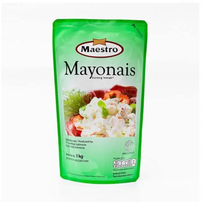 

Maestro Mayonnaise Pouch 1 kg Saos Mayonais Premium