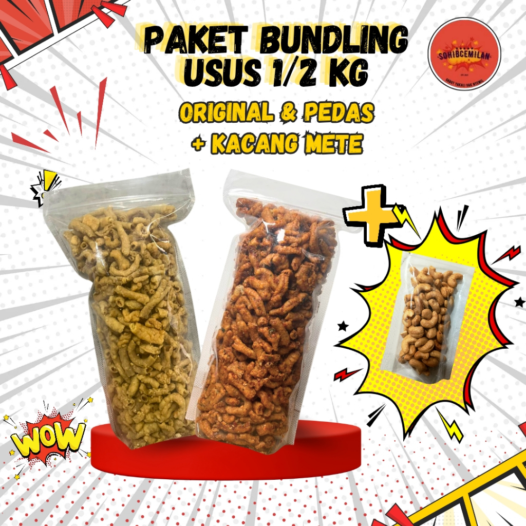 

PROMO PAYDAY SALE!!! PAKET USUS AYAM CRISPY ORIGINAL 500GR DAN USUS AYAM CRISPY PEDAS DAUN JERUK