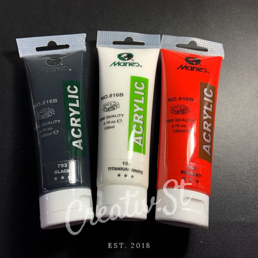 

MARIES Cat Acrylic 12 Ml Paint Acrylic Colour Satuan Cat Lukis Akrilik KODE H4G8