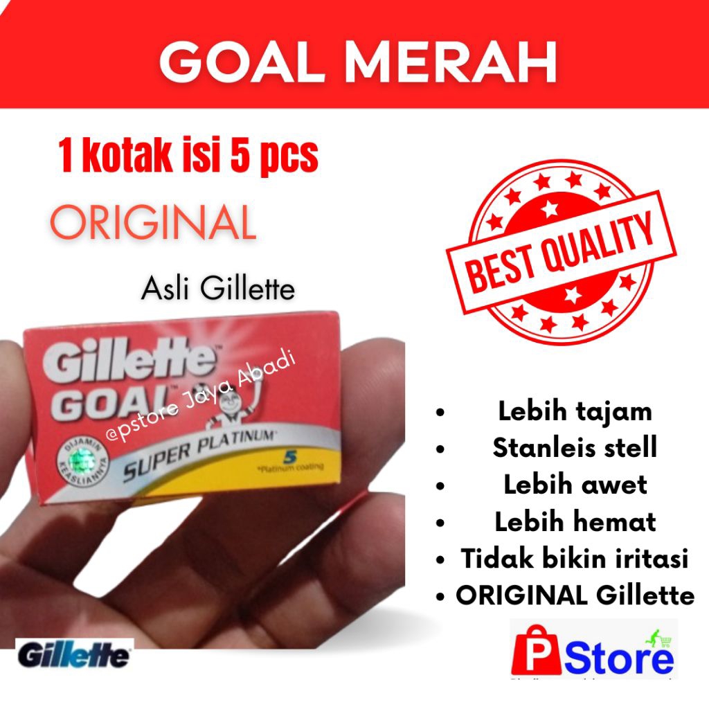 silet cukur tajam Gillette asli | silet goal original | silet super tajam | goal merah original | si