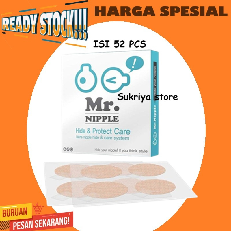 Mr. Nipple Men Isi 52 Pcs Hide Protect Care Tape Penutup Penyamar Puting Pria Nipples Man Niple