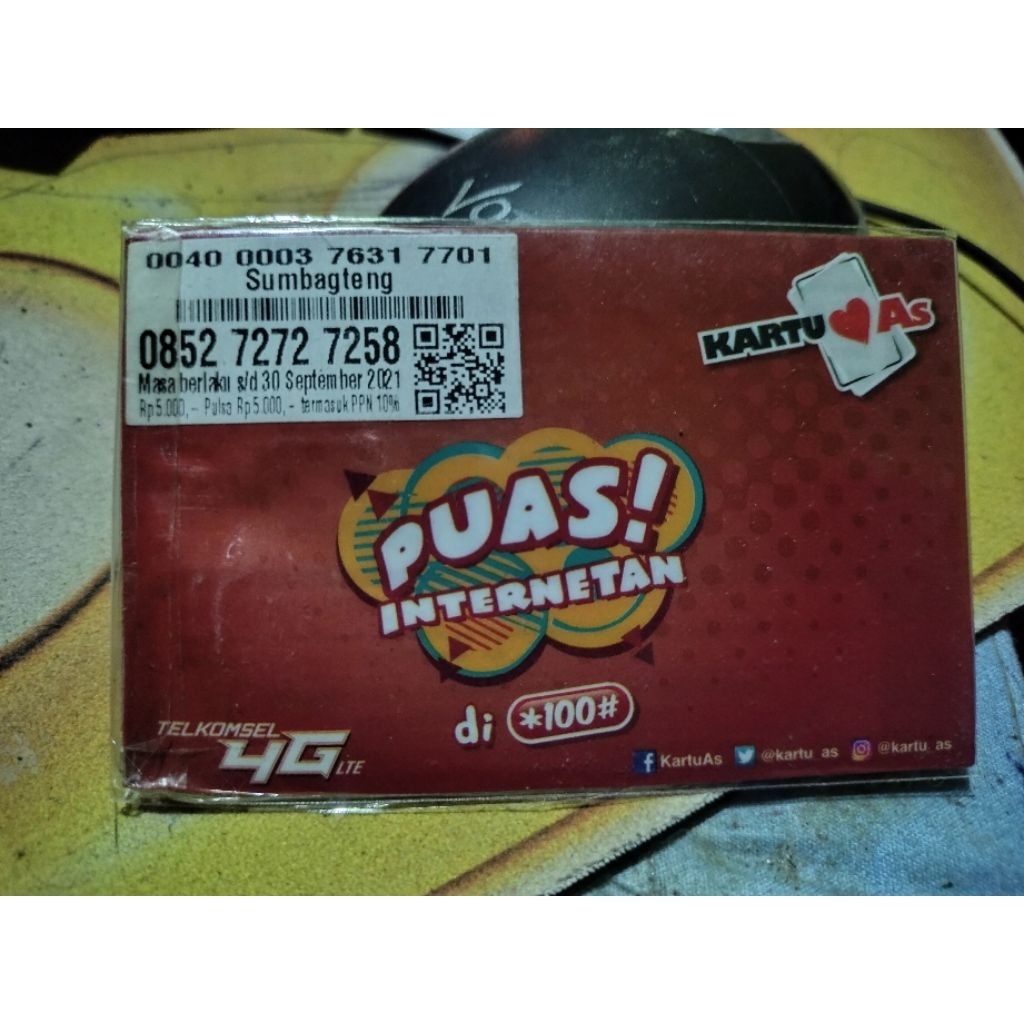 Nomor Cantik Telkomsel Kartu As Lawas 2021 atau Kartu As jadul 2021 Nomor Cantik 52727272 58 MAPAN C