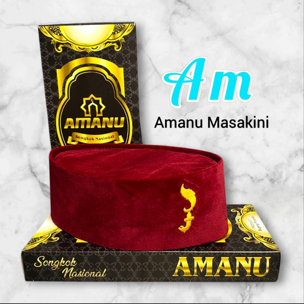 peci kujang merah maroon/ songkok merah maroon/peci betawi