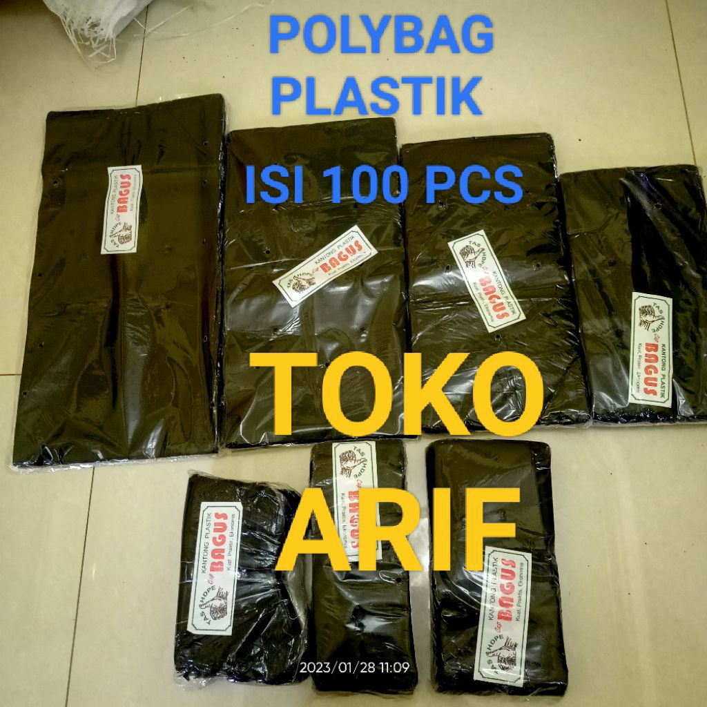 POLIBAG PLASTIK POLIBAG TANAM UKURAN 35 X 35 ISI 100 PCS