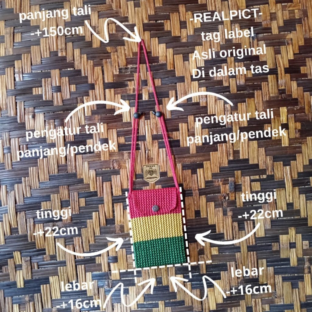 PROMO NEW PRODUCT. reggae,rastafara/papua,dll. tas rajut selempang/sling bag unisex. wanita,perempua