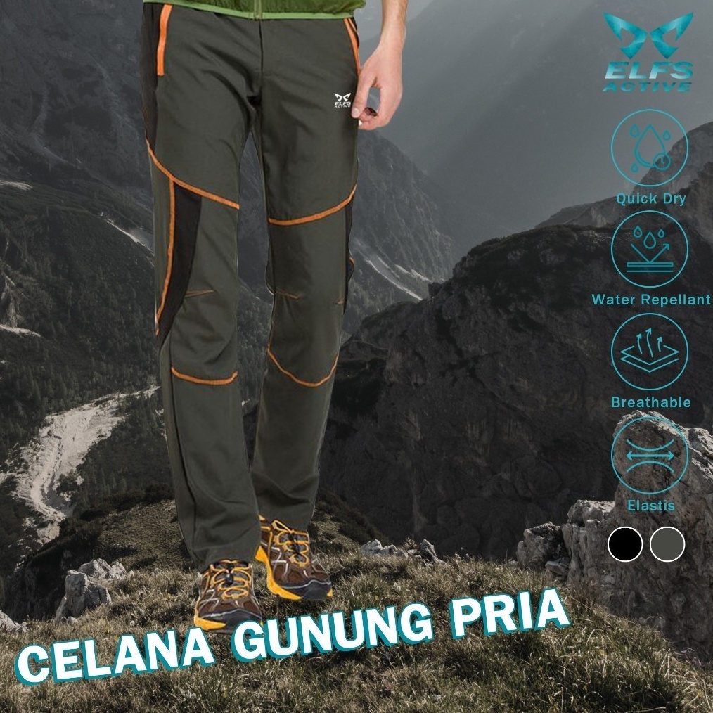 KODE Q24U Elfs Active Mens Ultralight Hiking Pants Celana Trekking Splashproof