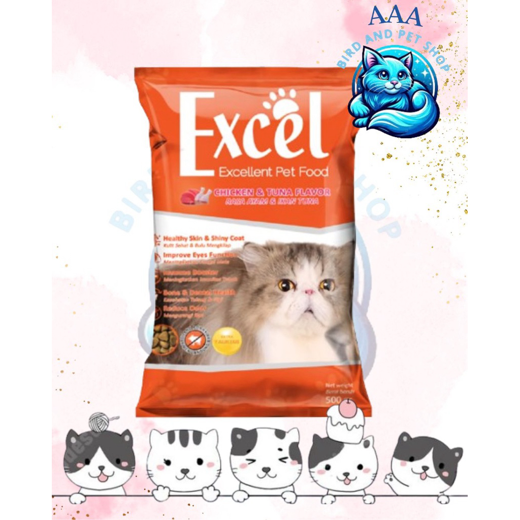 excel orange 500 gram makanan kucing