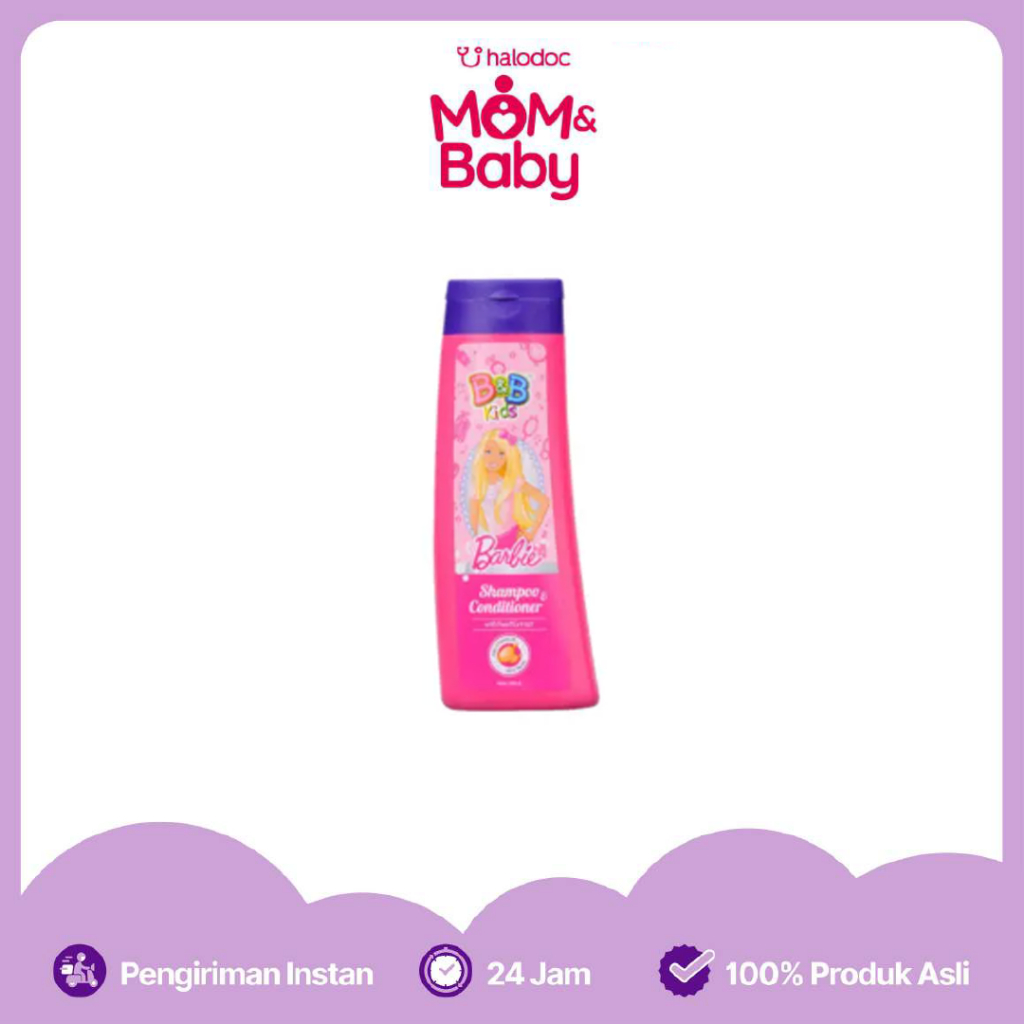 B&B Kids Barbie Shampoo & Conditioner Pearl Extract 180 ml