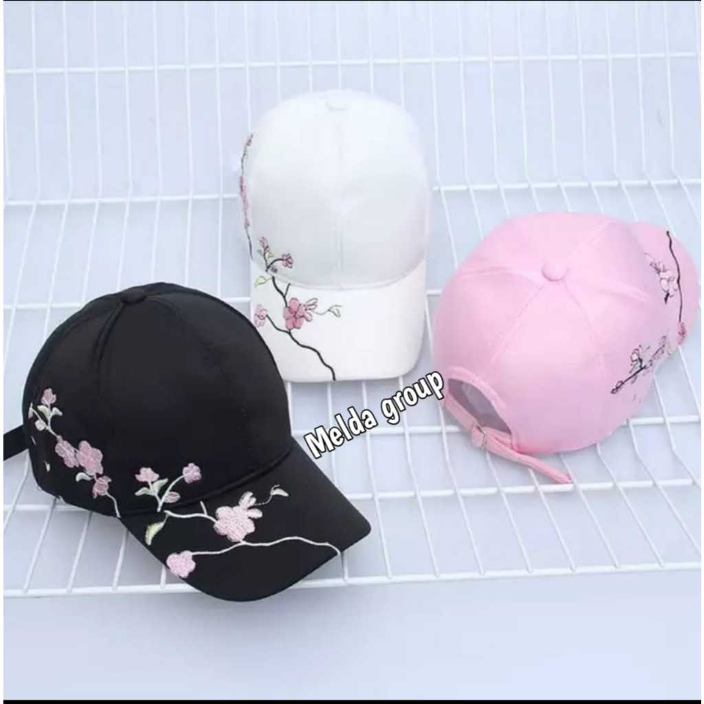 Topi Baseball Gambar bunga sakura jepang