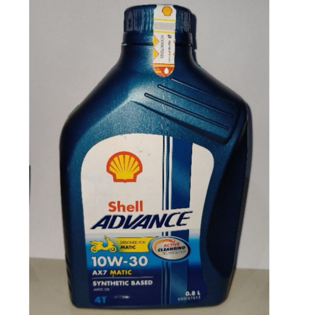 OLI SHELL ADVANCE AX7 SCOOTER OLI MATIC AX7  MATIC10W-30 SYNTHETIC BASED 800ML (AX7 SCOOTER 0.8L)