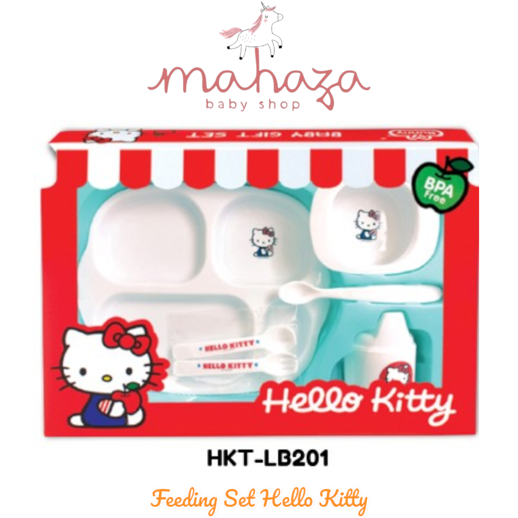 HKT LB 201 Hello Kitty Feeding Set MEDIUM Perlengkapan Makan Bayi Bunny Feeding Set 5in1 | Alat Maka