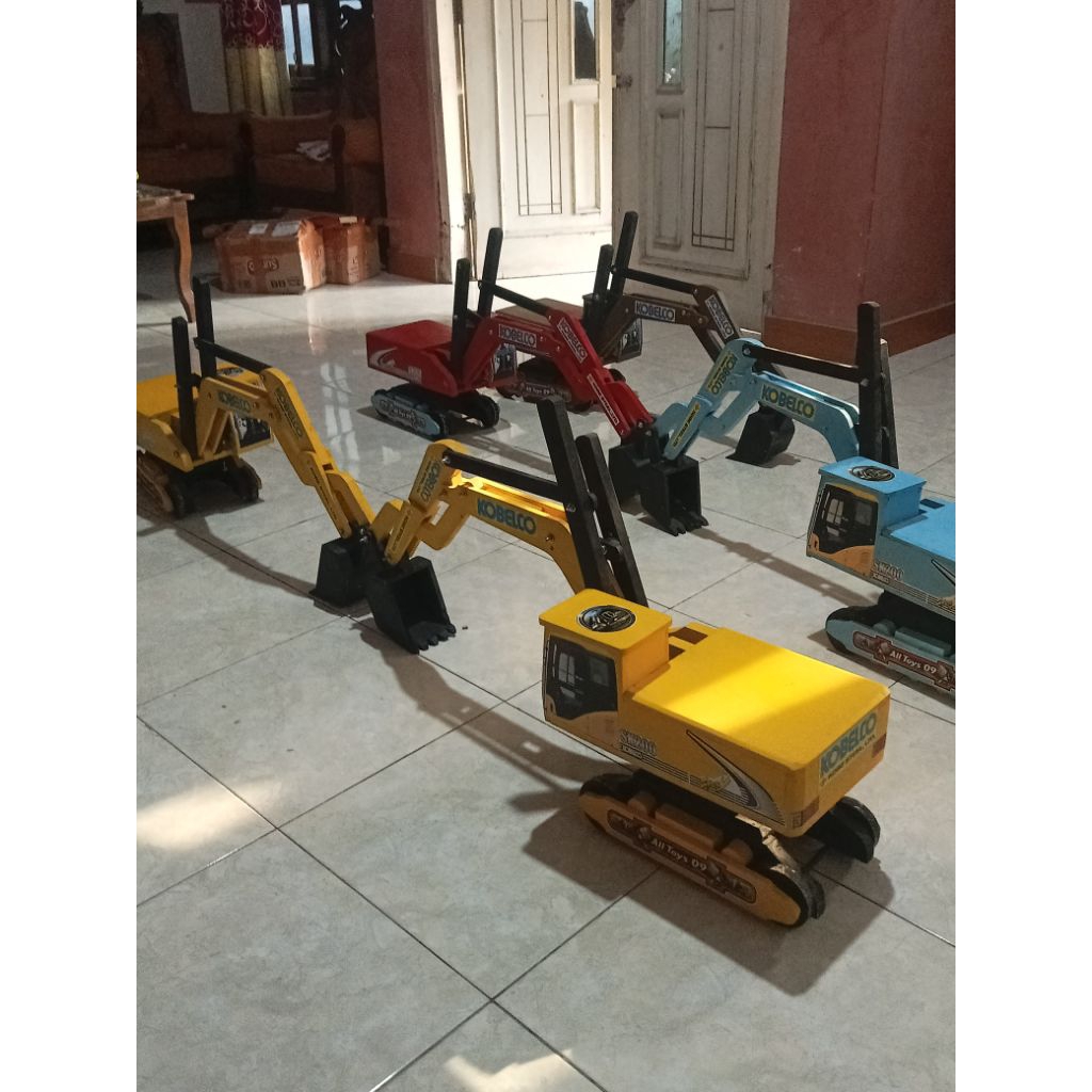 miniatur mainan anak escavator