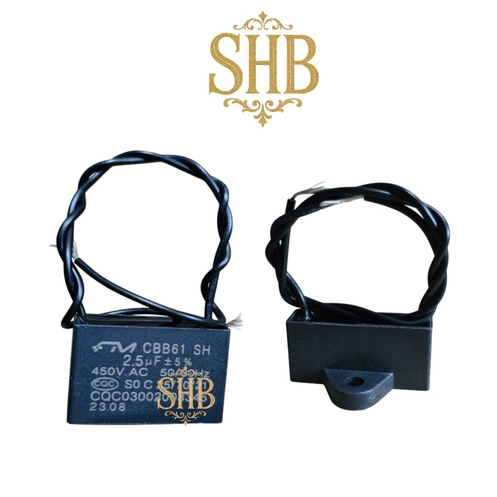 Kapasitor kipas angin 2,5 uf kabel 2 - Capasitor kipas angin 2,5 mikro untuk model berdiri, duduk, g
