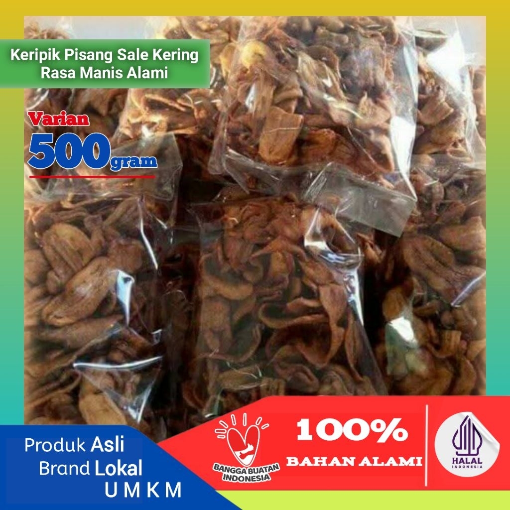 

Keripik Pisang Sale Kering gurih manis original 500gram / Keripik Pisang sale Jari Alami Tanpa Pemanis Buatan