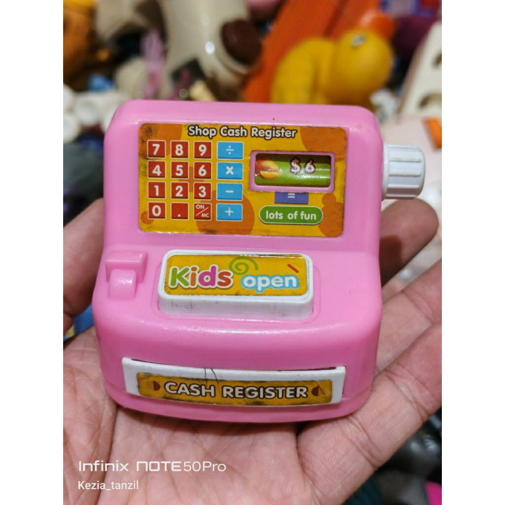 JUALAN MAINAN ANAK CEWEK PEREMPUAN  KASIRAN CASHIER ALAT HITUNG CAKE SHOP CAKESHOP PINK KASIR PRELOV