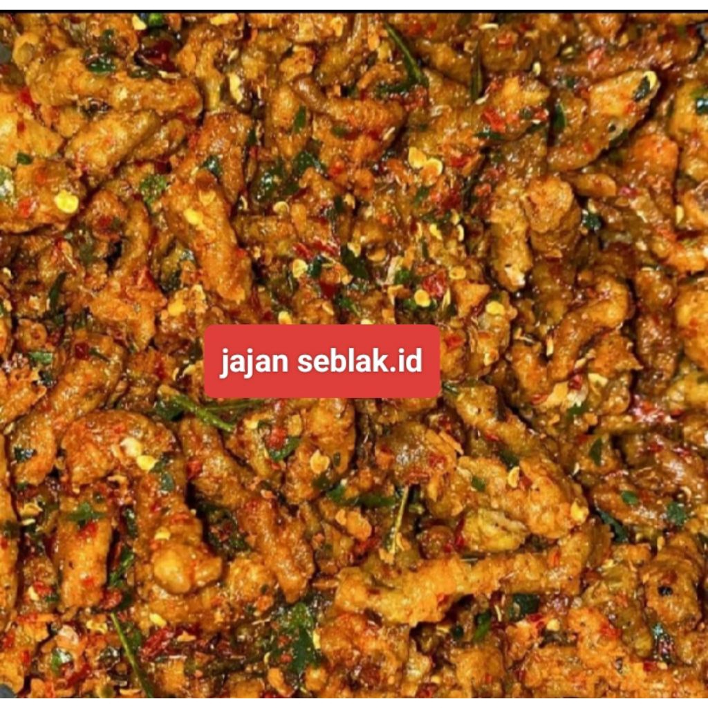 

usus crispy pedas daun jeruk 500gr