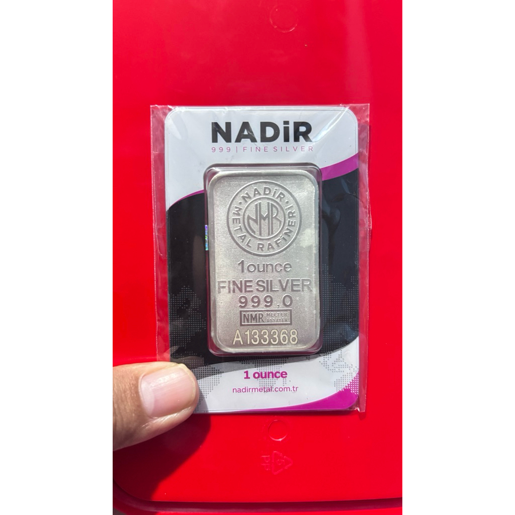 Nadir 1 Oz Perak Silver Perak Batangan