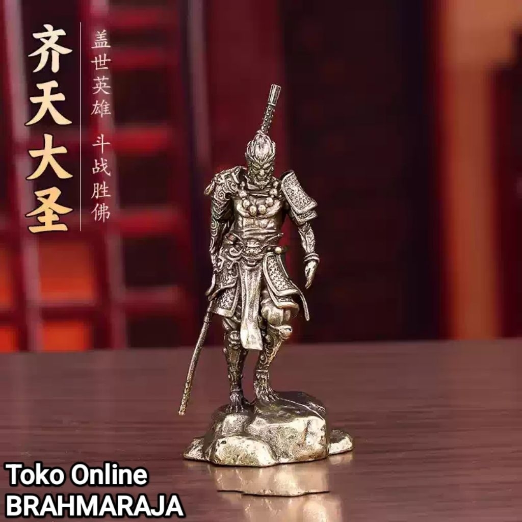 Patung Sun Go Kong Sun Wu Kong Sedang BERPERANG Bahan Dari Logam Kuningan