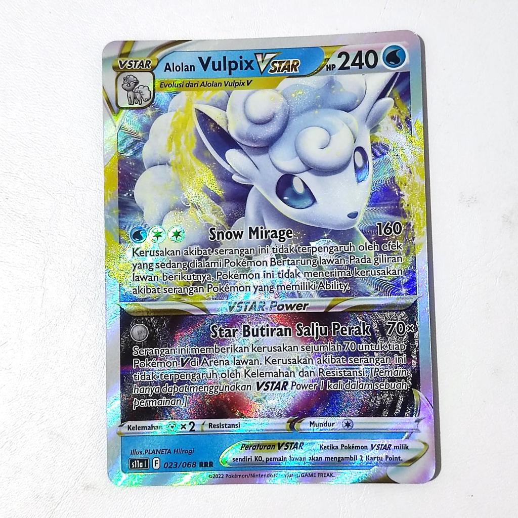 Alolan Vulpix VSTAR RRR 023/068 S11a - Kartu Pokemon Indonesia