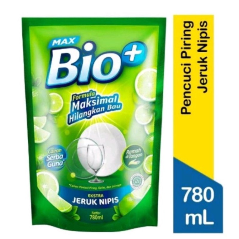 Max Bio+ Sabun Cuci Piring / Sabun Cuci Piring BIO+ 780 ml / Bio plus sabun cuci piring 780ml