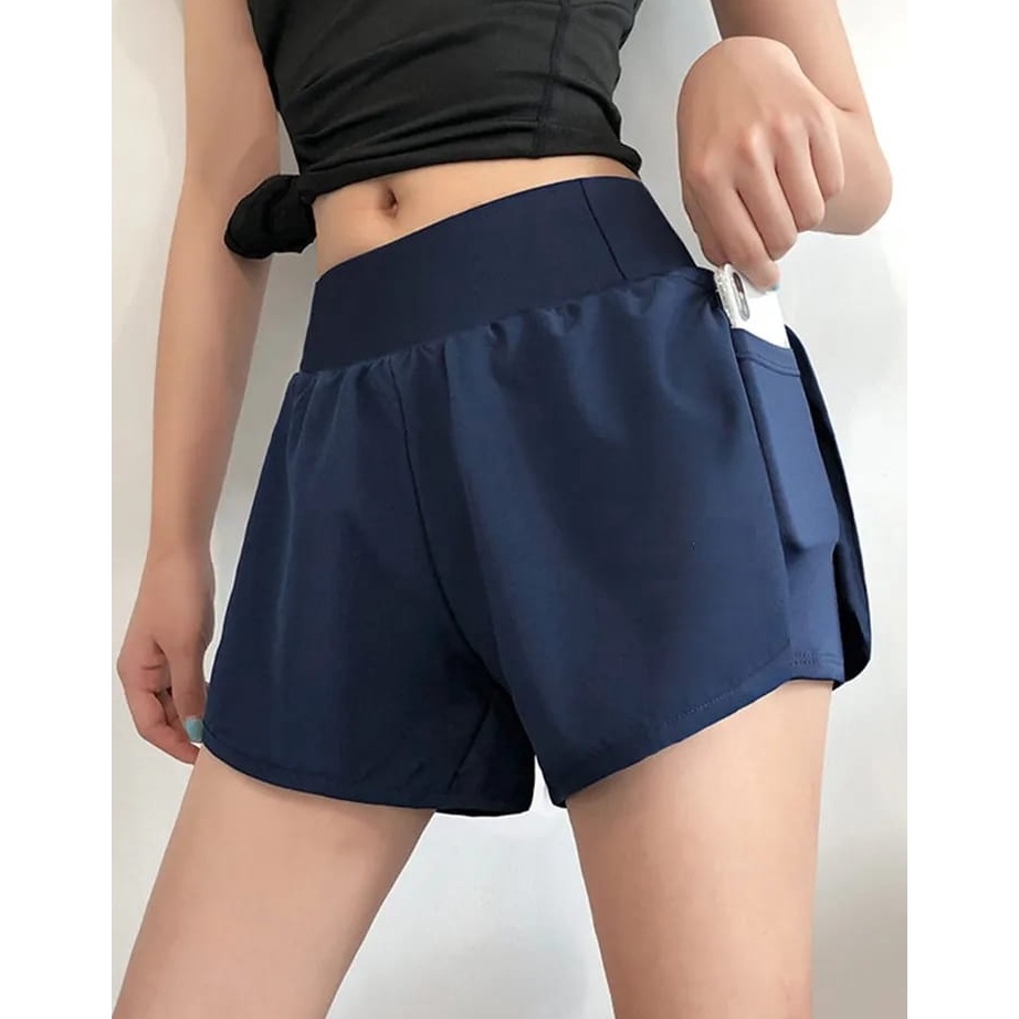 Celana Pendek Olahraga Wanita Celana Sport Pendek Wanita Senam Gym Fitness Yoga Running KODE G8G8