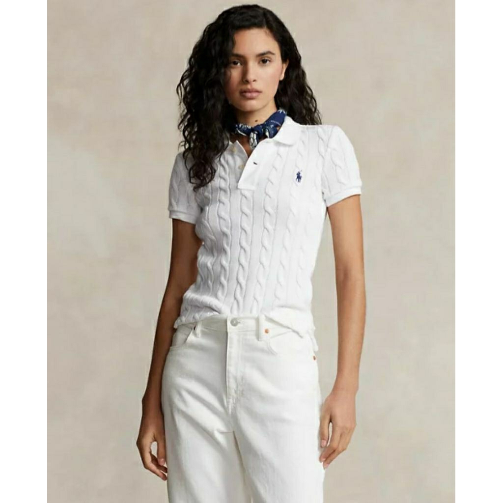Cable-Knit Polo Shirt by POLO RALPH LAUREN