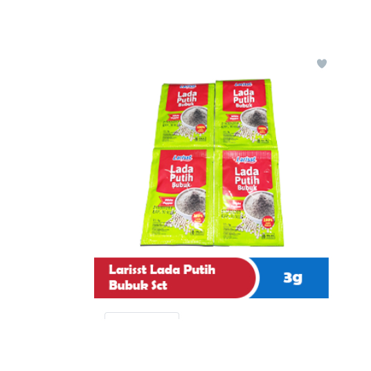 

LARISST LADA PUTIH BUBUK SCT 3g