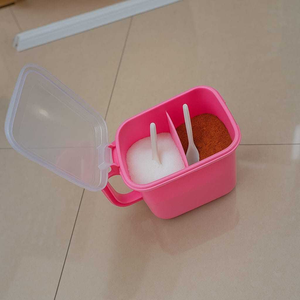 Wadah bumbu sekat plastik // tempat bumbu masak // tempat bumbu dapur