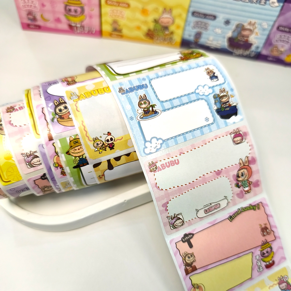 

BB Stiker Label Nama Buku Roll motif Sanri* dan Labubu
