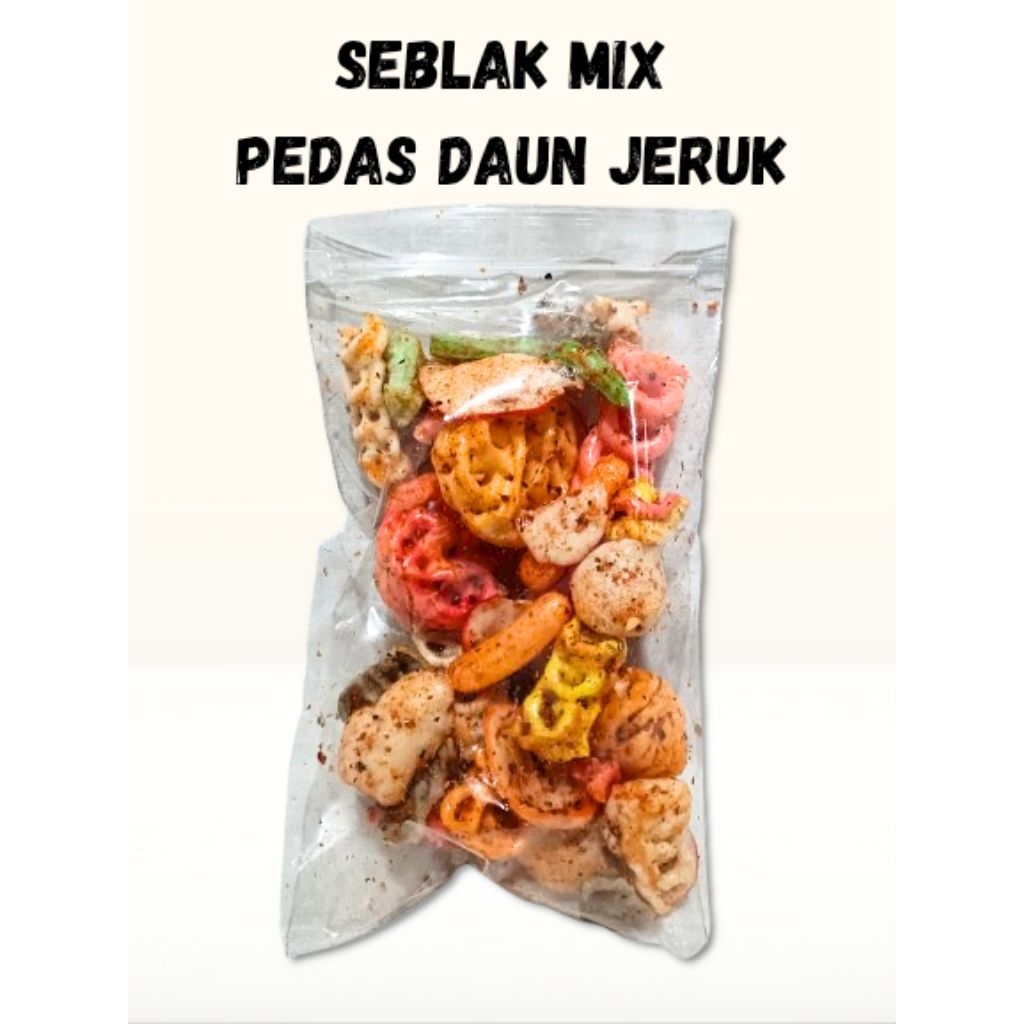 

Seblak Mix pedas daun jeruk / aneka jajanan cemilan serba 5000